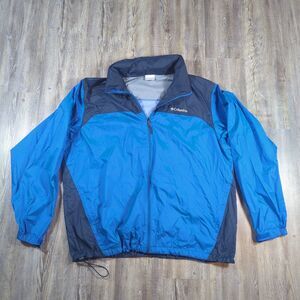 Men's Columbia Glennaker Lake II Rain Jacket XXL Blue Navy Waterproof Packable